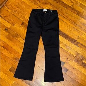 Frame Denim Black Flare Jeans